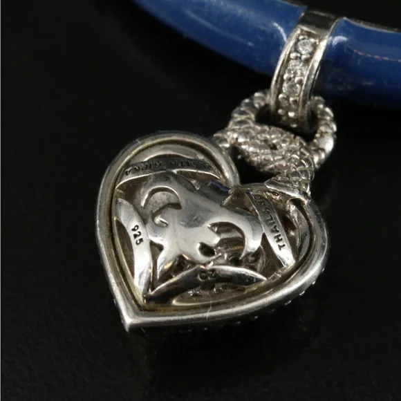 Judith Ripka Sterling Blue Enamel and CZ Bracelet - Picture 3 of 13